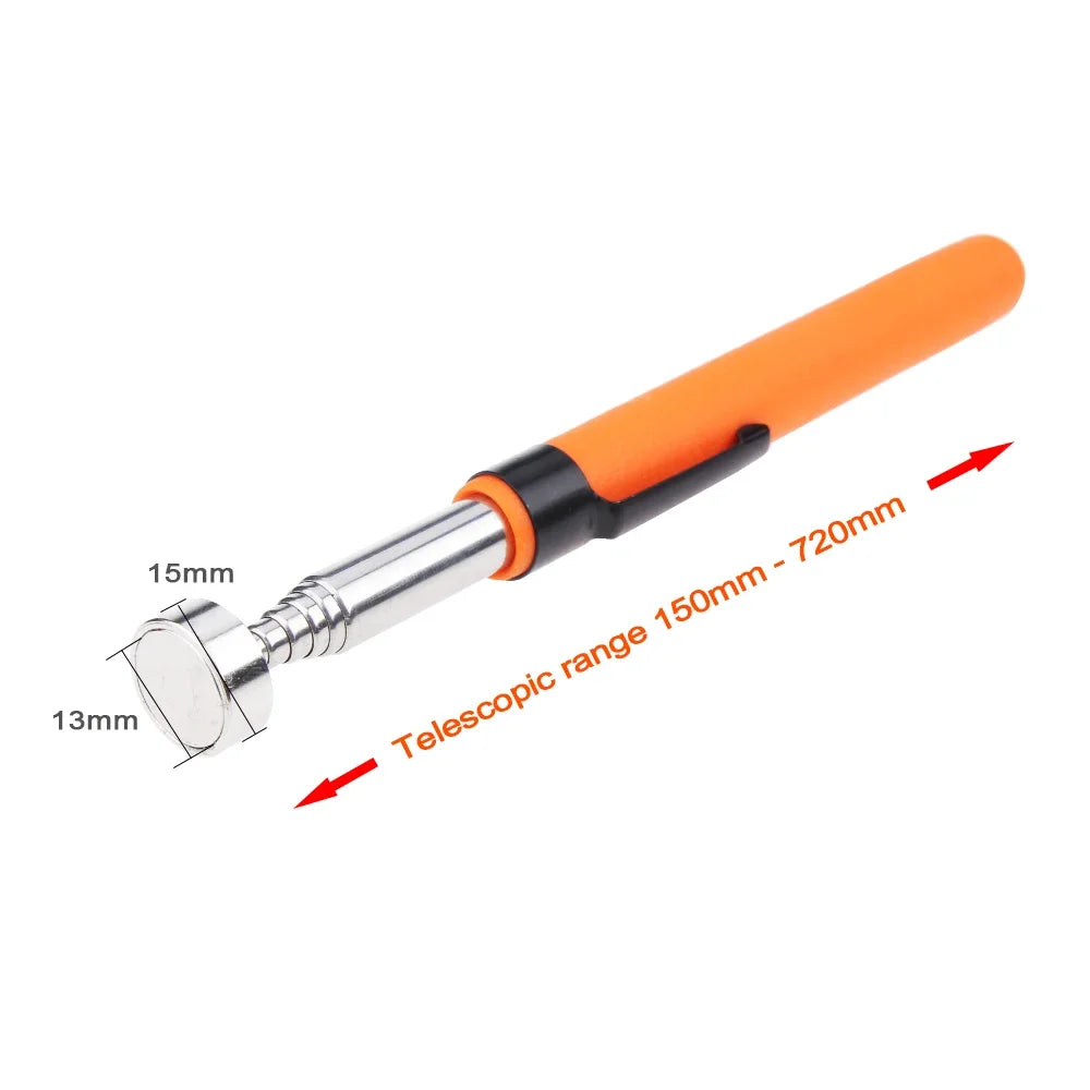 Foldable Strong Magnetic Pickup Tool Metal Flexible Pick Up Tool Suction Bar Magnet Spring Grip Grabber Pick-up Rod Tools