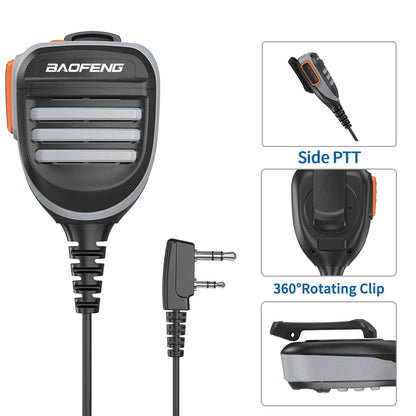 Baofeng UV K5 mikrofonhögtalare MIC för Baofeng UV 5R 82 888S UV 21 17 GPS UV 13 16 18 S9 Quansheng UV K5 5R Plus Walkie Talkie