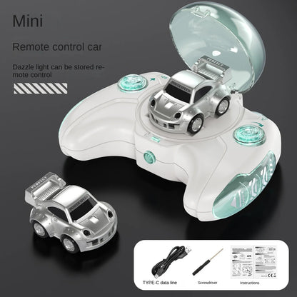 1/87 2.4G Mini Rc Car Stowage Remote Control Cars 2Ch High Speed Rc Racing Vehicle with Lights Toys for Boys Kids Birthday Gifts