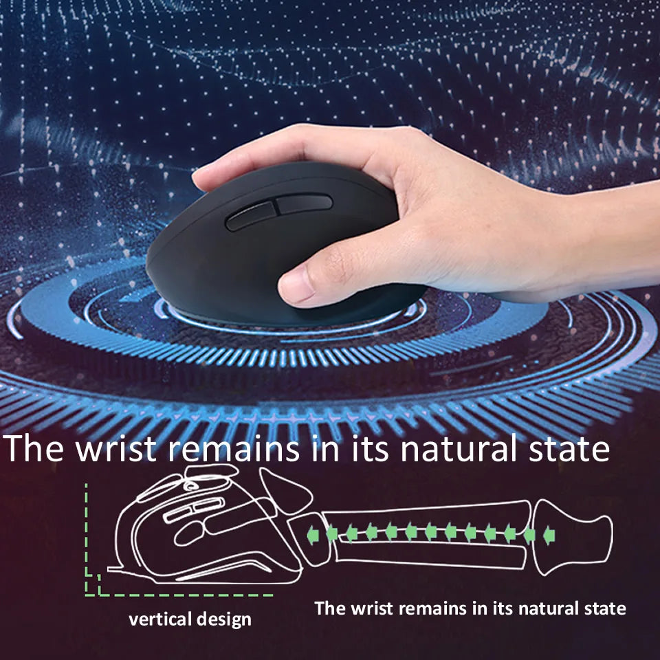 Rxi 2.4G Wireless Vertical Mouse Ergonomic USB Mouse 1600DPI Office Mice Pink 6D Mini Silent Gamer Mause for Computer Laptop PC