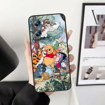 Disney Nalle Puh Fodral För OPPO: Svart TPU telefonfodral