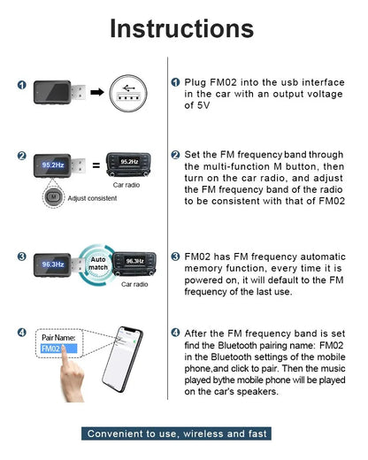 Car Bluetooth 5.3 Transmitter Receiver Handsfree Call Mini USB Power Car Kit Auto Stereo Wireless Audio Adapter For Car Fm Radio