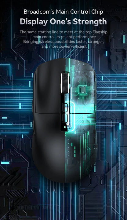 Shark X6 PAW3395 Bluetooth Mouse,Tri-Mode Connection,RGB Touch Magnetic Charging Base