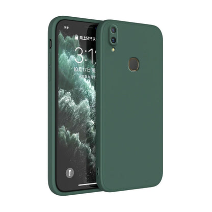 Lyxigt flytande grönt silikontelefonfodral för Xiaomi Redmi Note 5 6 7 8 8T 9 9s 10S 10 Pro Fundas Redmi 8 8A 9 9A 9C 10A 10C Fodral