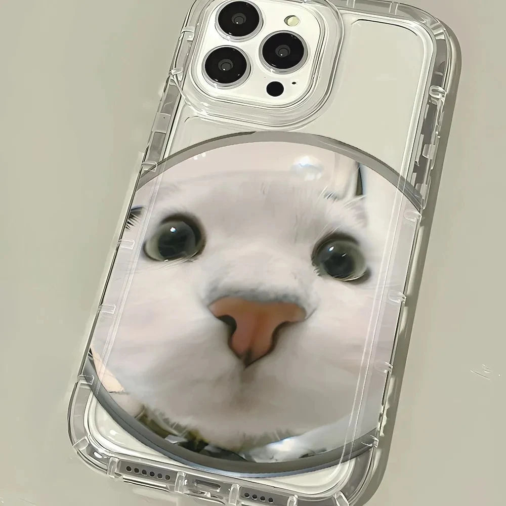 Transparent telefonfodral för iPhone – Cartoon Black Cat Shells Fundas för iPhone