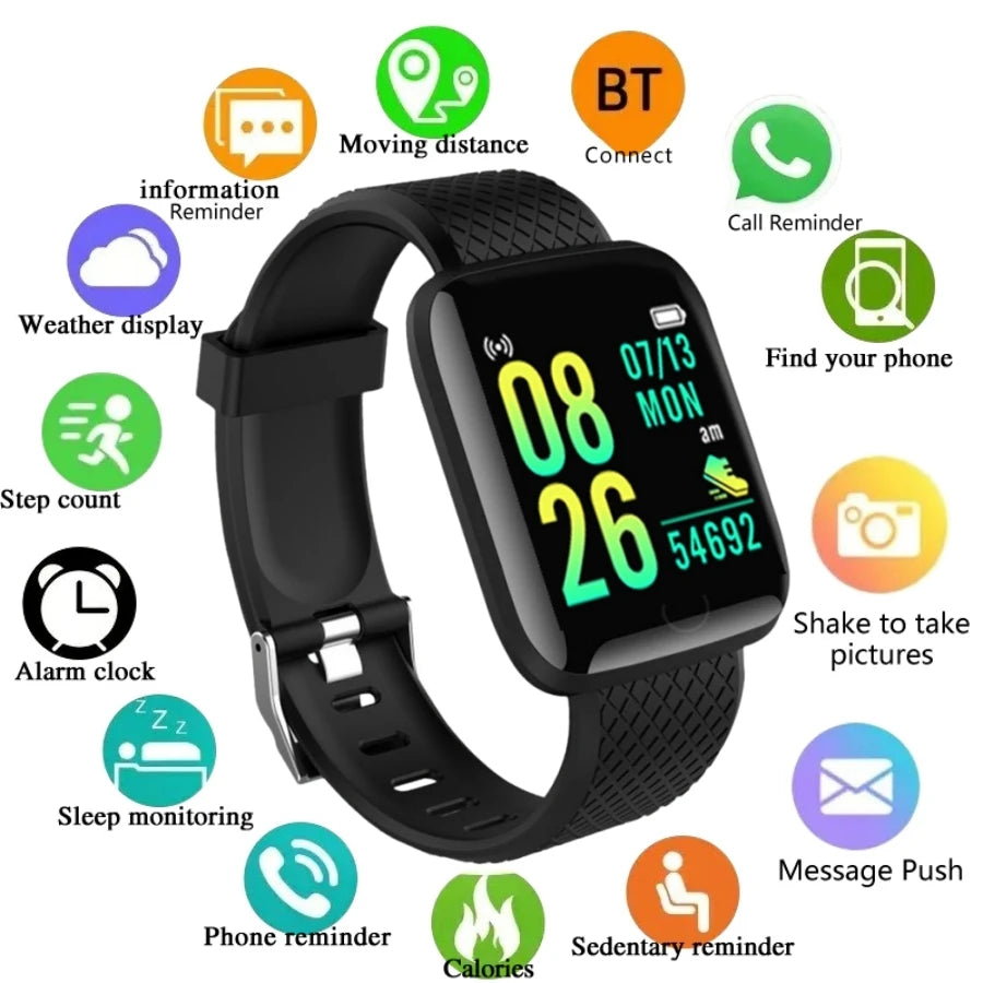 Smarta klockor Mode Sportarmband Multifunktions USB-plugin Laddningsklockor Dam Fitness Män Smartwatch För Xiaomi Huawei