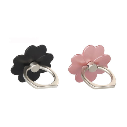 Four Leaf Clover Phone Finger Ring Holder for IPhone Samsung Metal Grip 360° Rotation Desktop Mobile Phone Stand Mount Bracket