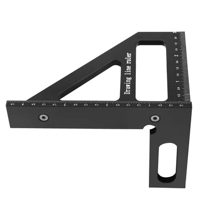 Carpenter Square -Woodworking Square Protractor Aluminum Miter Triangle Ruler 3D Multi Angle 45/90 Degree Layout Measuring Ruler