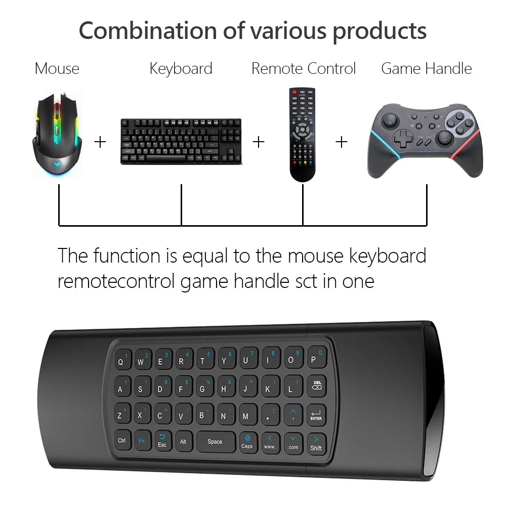 2,4 GHz trådlös MX3 Air Mouse Mini Tangentbord Röst Bakgrundsbelyst Fjärrkontroll IR Learning Fjärrkontroll för PC Android TV Box