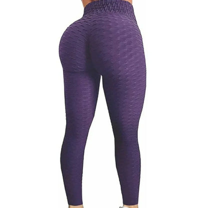 Women's High Waist Seamless Bubble Leggings with Hip Lift