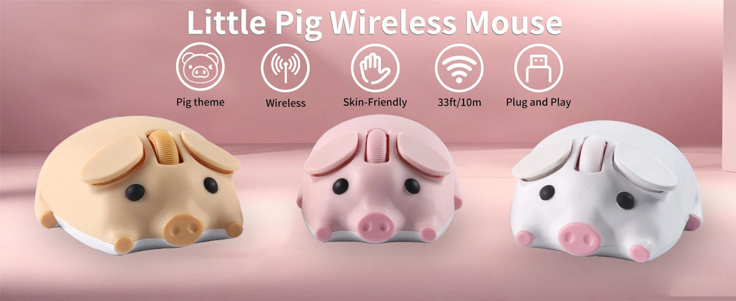 Pig mouse wireless 2.4G Bluetooth Dual-mode