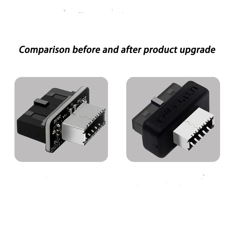 USB 3.0 20Pin/19P Internal Header to Type E Adapter Connector USB 3.1 20 Pin Converter for Type C Front Panel Motherboard