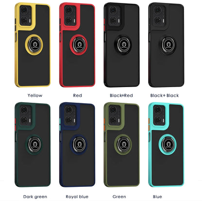 Yellow Hight qualitet Magnetic Ring Matte Phone Case for Motorola 5G