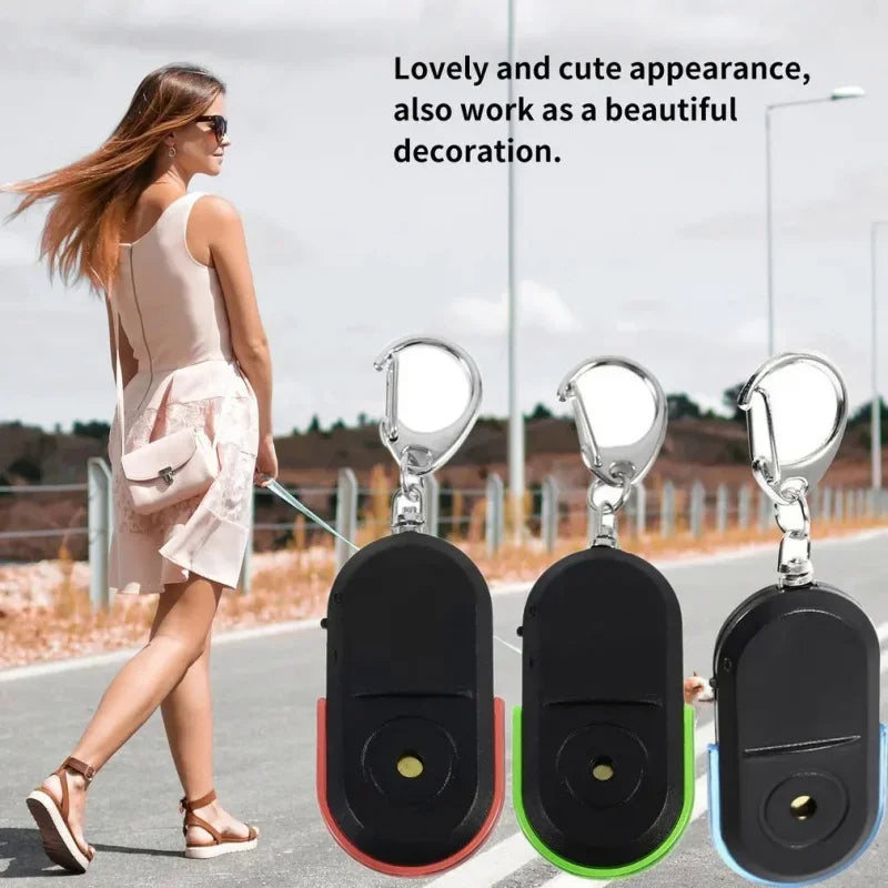 Smart Find Locator Anti-Lost Key Finder Keychain Whistle Beep Sound Control LED Torch Portable Car Key Mini Finder