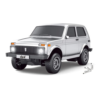 Metall 1:12 Silver Fjärrkontroll Lada Rccar Toy Rc Cybertruck Offroad Lada Pickup Lastbil Bilmodell Barnleksak Present