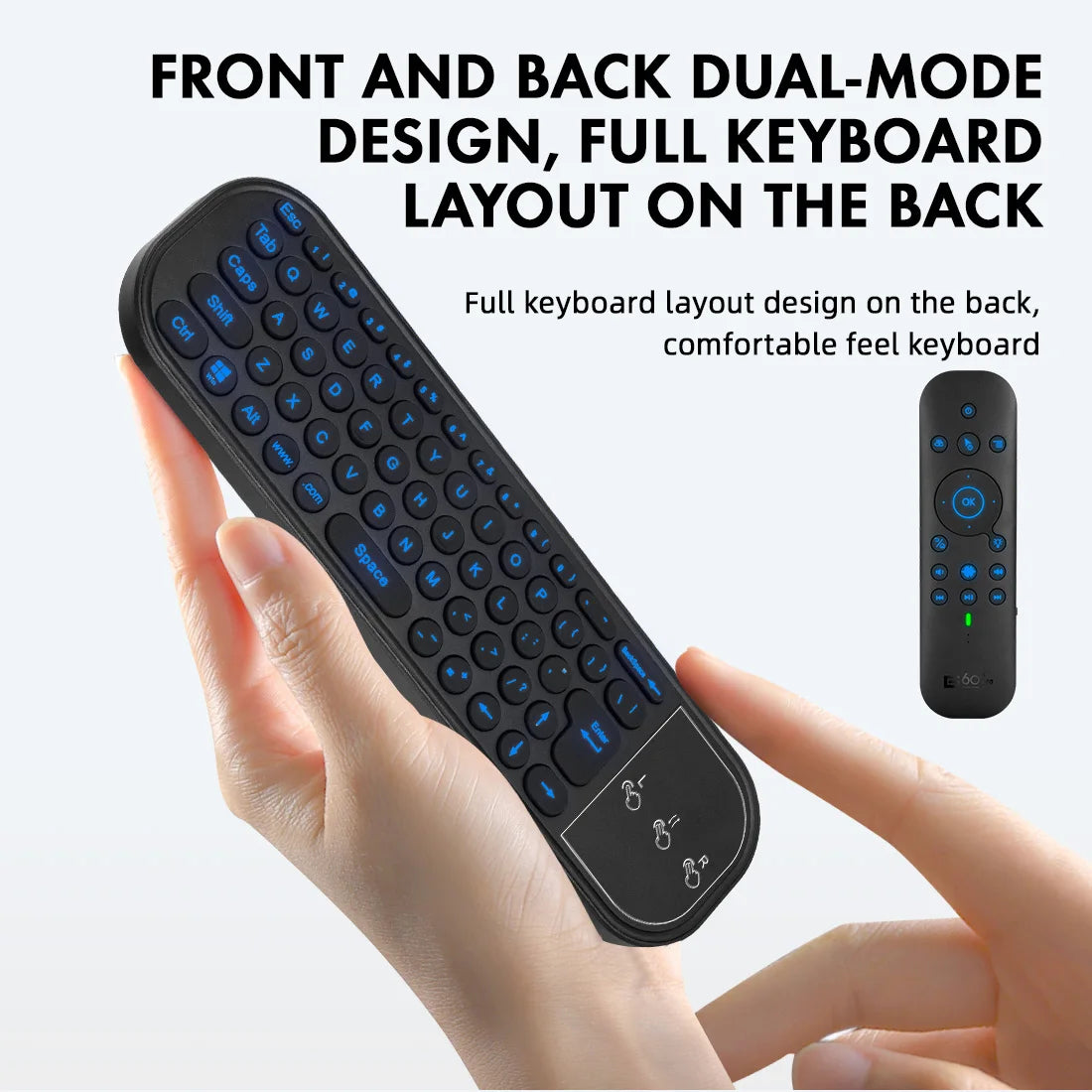 New G60S Pro BT Wireless Voice Remote Control 2.4G BT5.0 Dual Mode Air Mouse IR Learning With Backlit Light For Android TV Box