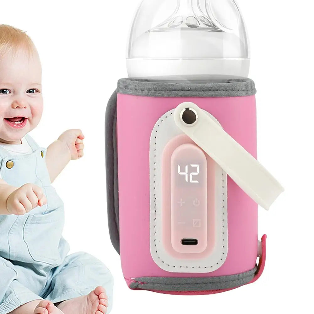 Breastmilk Bottle Warmer – Portable USB Nursing Bottle Heat Keeper with Insulation Cover