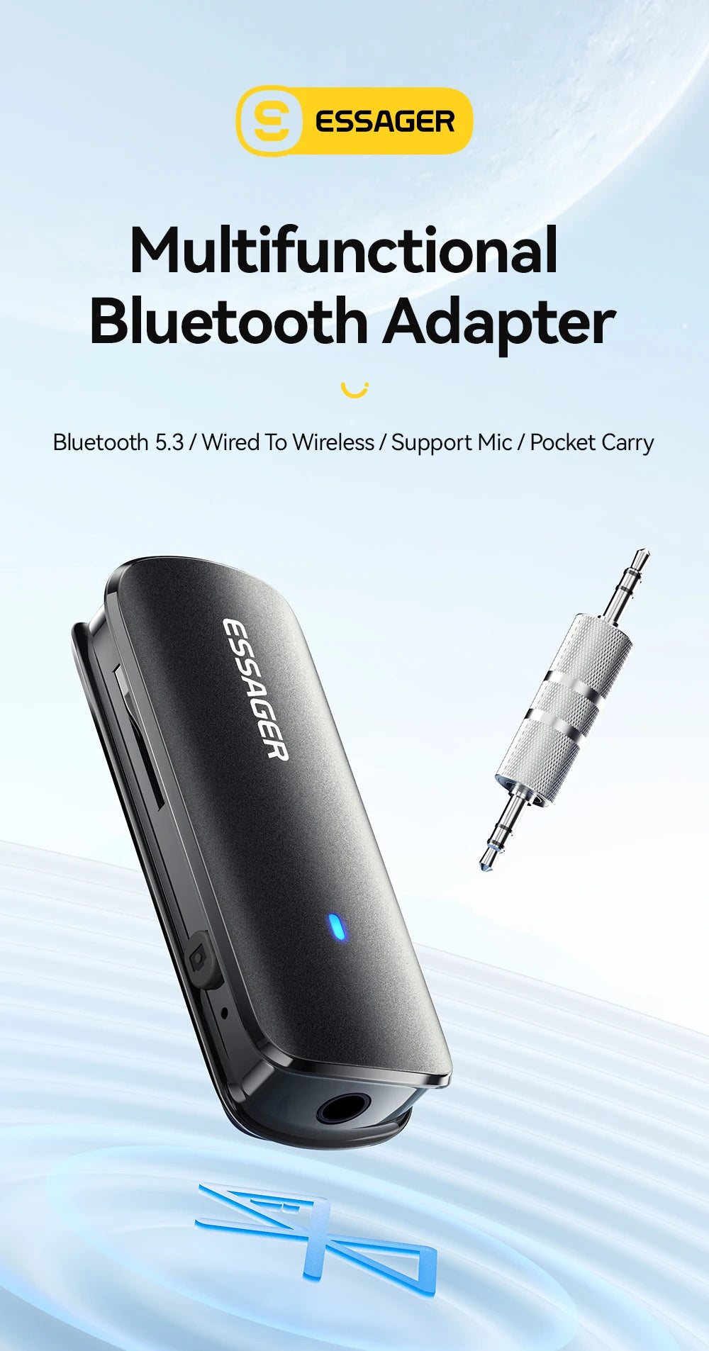 Krageklämma Bluetooth-adapter