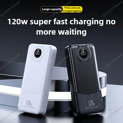 10000/20000mAh Ultrastor kapacitet 120W Supersnabb laddning Power Bank