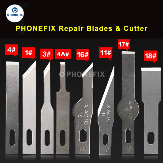 10st skalpellknivblad Gravering Halkfri metall skalpellknivbyte Craft Blades PCB Reparation Handverktyg