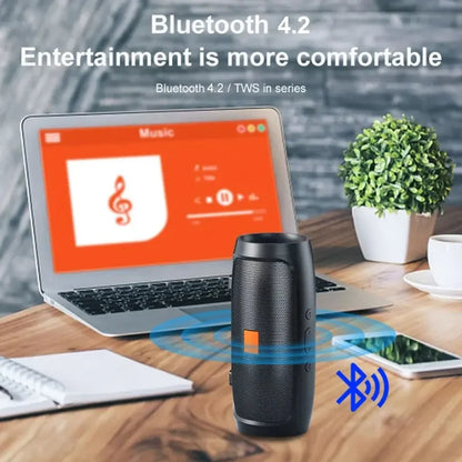 TF USB Bluetooth-högtalare Dubbla högtalare Stereo Utomhus Tfusb-uppspelning Fm Röstsändning Bärbar subwoofer Trådlös högtalare