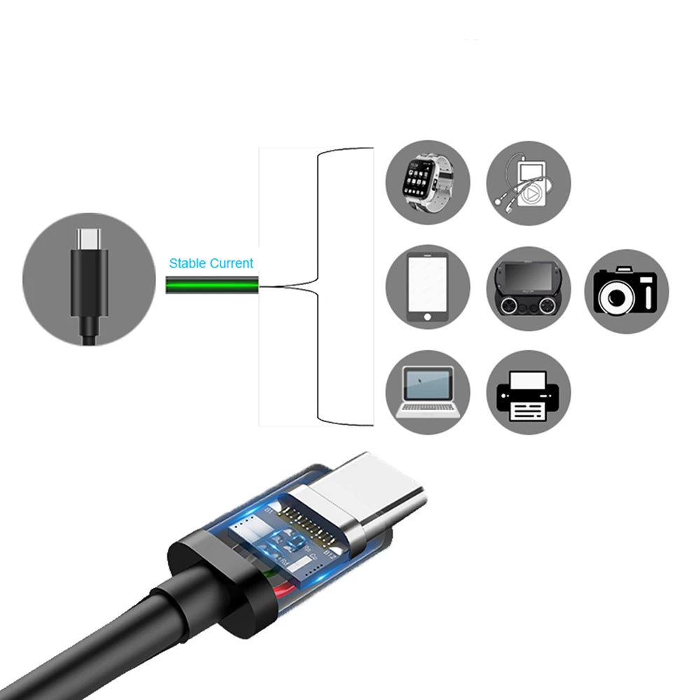 PD 60W USB C till USB Typ C Kabel Snabbladdning Datakabel För Iphone 15 15Pro Huawei Samsung Xiaomi Data Line Svart Vit 1M 2M 3M