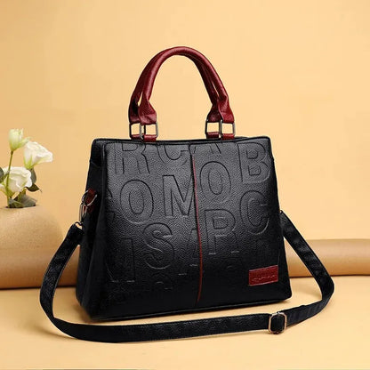 PU Leather Casual Shoulder Crossbody Bags for Women Ladies Luxury Designer Large Capacity Travel Handbag