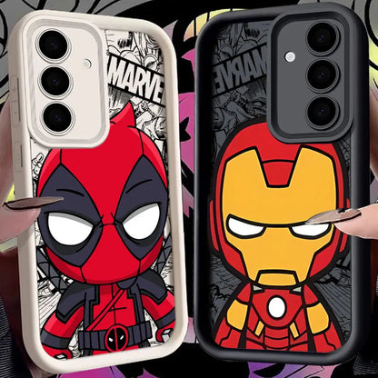 Phone Case For Samsung Galaxy S24FE Cute Marvel Catoon Shockproof Back Cover Deadpool