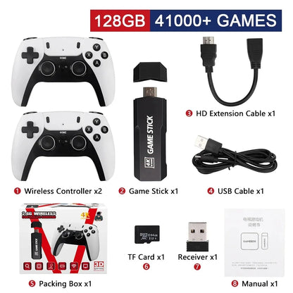 New GD10 PRO Video Game Stick Console 2.4G Double Wireless Controller Game 4K 58000 Games 256GB Retro Games Boy Christmas Gift