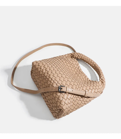 Luxury Woven Bag: Designer, Soft PU