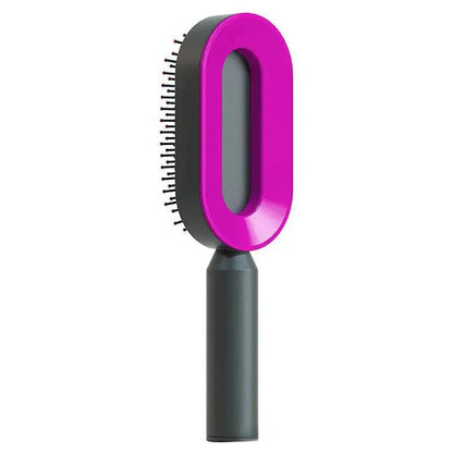 Self-Cleaning Hairbrush for Women – One-Key Cleaning, Hair Loss Airbag Scalp Massage Comb, Anti-Static Hairbrush.