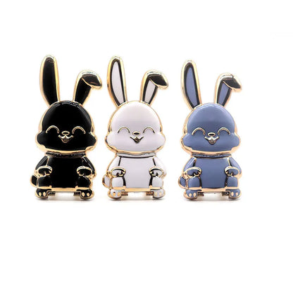 Bunny Finger Ring Holder Mini Pull Rod Phone Stand Universal Phone Fold Lazy Buckle Three-dimensional Back Sticker Pad Bracket