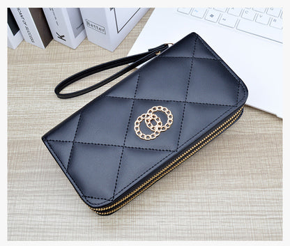 Women's Long Wallet – Double Zipper, Large Capacity Handbag with Double Layer Design, Fashionable and Practical Mobile Case