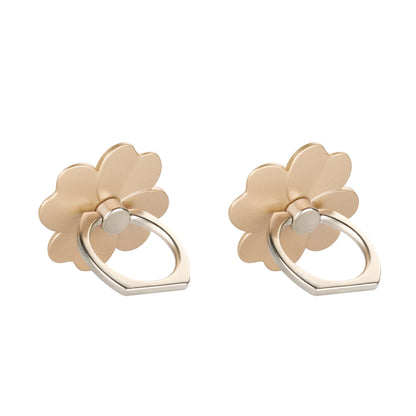 Four Leaf Clover Phone Finger Ring Holder for IPhone Samsung Metal Grip 360° Rotation Desktop Mobile Phone Stand Mount Bracket