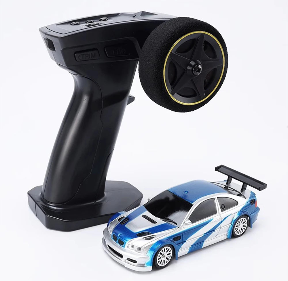 2.4G Höghastighets Drift Rc Bil 1/43 4WD Fjärrkontroll Bil Fyrhjulsdrift Radiostyrd Mini GTR Racing Modell Pojke Leksak Present