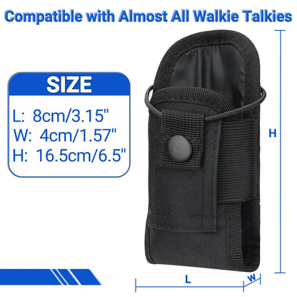 Taktisk Walkie Talkie Pouch Oxford Molle Radio Pouch Hållare Ficka Bärbar Utomhus Jakt Sport Midjeväska Interphone hölster