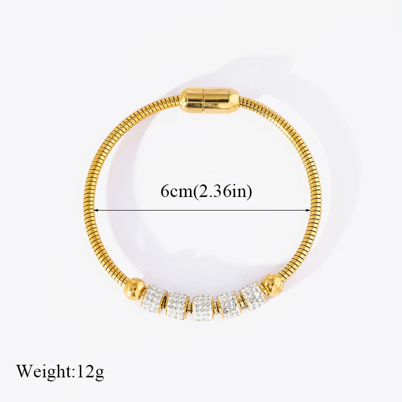 EILIECK 316L Stainless Steel Thick Bracelet For Women Trendy 18K Gold Plated Wrist Chain Waterproof Jewelry Gift Party Bijoux