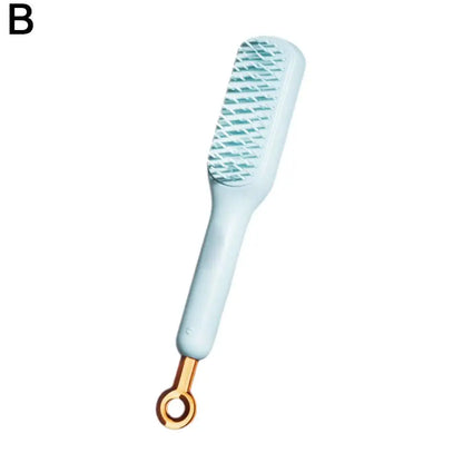 Self-Cleaning Anti-Static Massage Comb – Retractable Brush for Smooth Hair and Scalp Care.