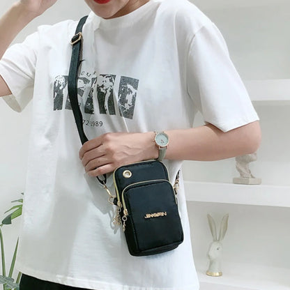 New Mobile Phone Crossbody Bags for Women – Fashion Female Shoulder Bag, Cell Phone Pouch with Headphone Plug, Large Capacity Wallet.