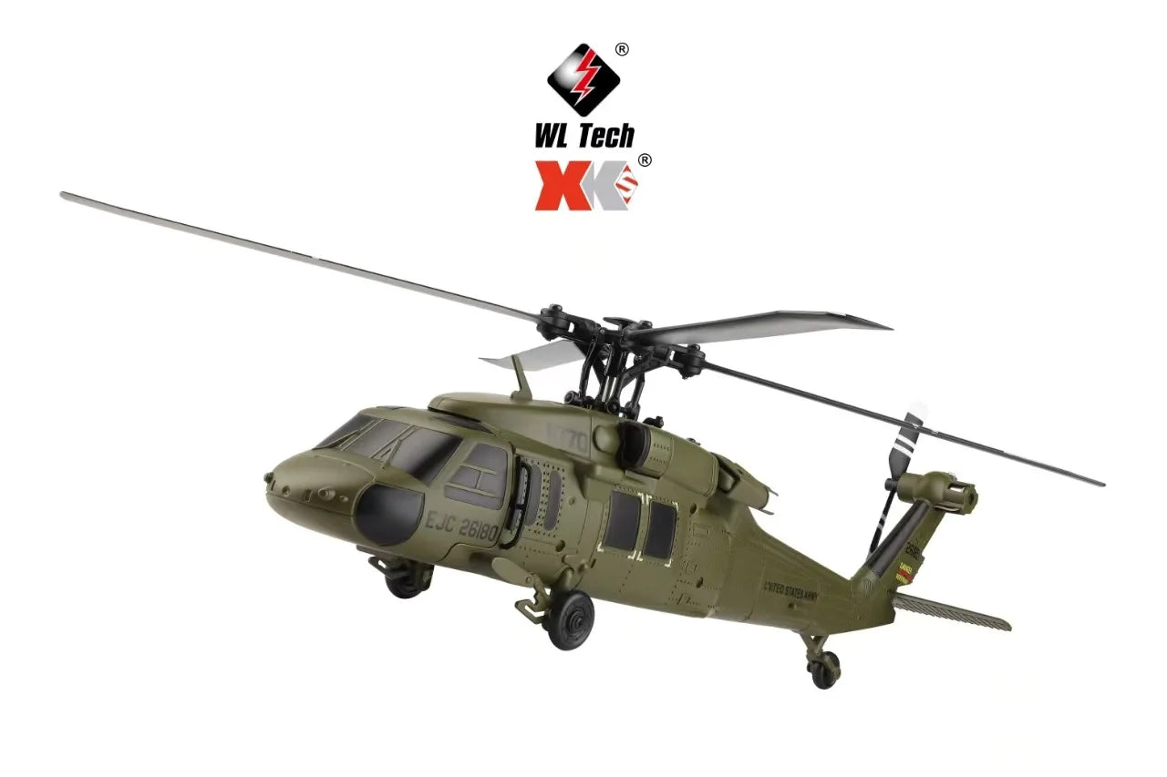 Weili's new K170 Black Hawk UH60L remote-controlled helicopter with four channels and four propellers brushless aircraft