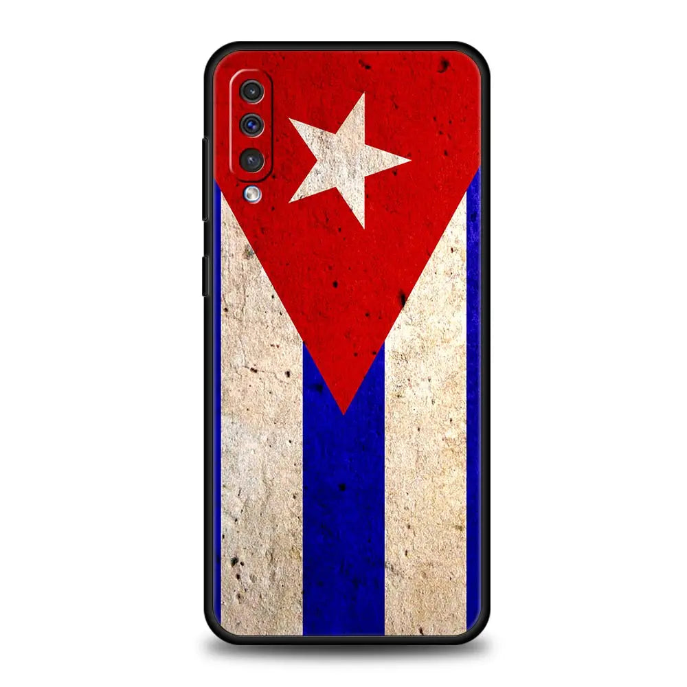 Cuba flag Art Case For Samsung A54 A34 A14 A52 A12 A50 A72 A20e A30 A02s A22 A32 5G A20s A70 A10s A40 A04 Silicone Phone Cover