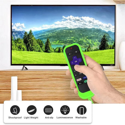 Fjärrkontrollfodral i silikon för Roku TV Remote / Roku Simple Remote / Roku Voice Remote (utan hörlursuttag)