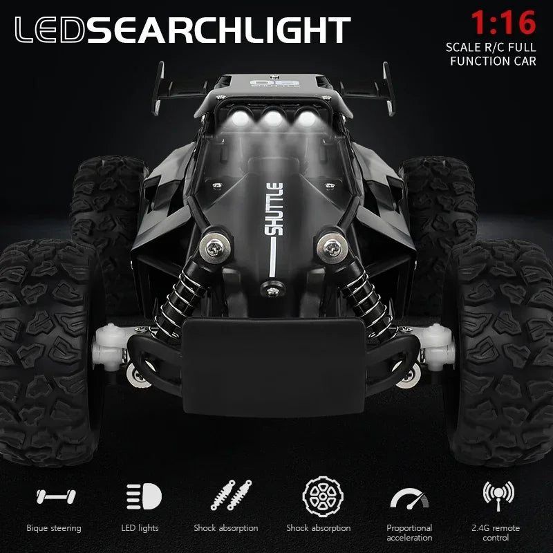 2.4GHz RC Car: High-Speed, Off-Road Climbing, LED Lights