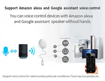 Tuya WiFi IR Remote For Smart Home APP Remote Control For TV DVD AUD AC Remote Works with Alexa Google Home Yandex Alice 2 PACK