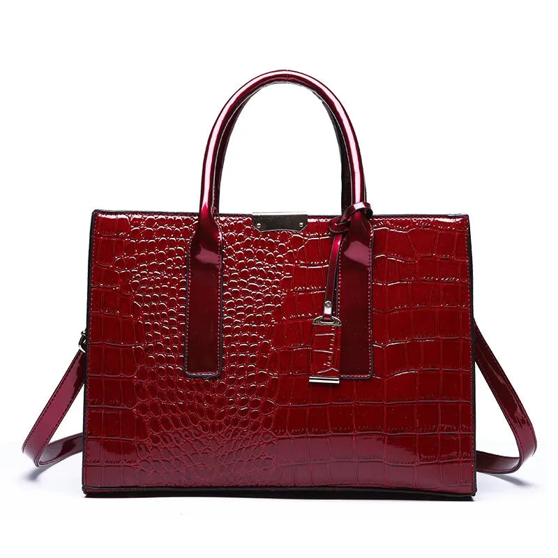 Crocodile Print Women Handbags Purse Tote Bags Adjustable Strap Top Handle Bag Large Capacity Crossbody Bags Work Travel Gift