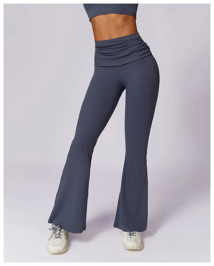 Women's High Waist Flared Yoga Pants for Fitness and Dance