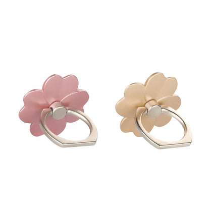 Four Leaf Clover Phone Finger Ring Holder for IPhone Samsung Metal Grip 360° Rotation Desktop Mobile Phone Stand Mount Bracket