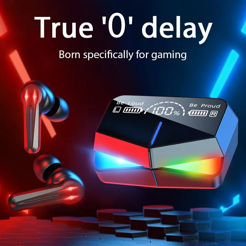 TWS Trådlöst Bluetooth Headset Gamer LED Digital Display Hörlurar med Mic Trådlösa Hörlurar Stereo Hifi Bluetooth Hörlurar