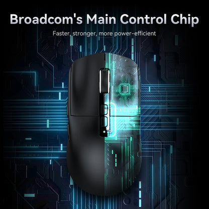 Shark X6 PAW3395 Bluetooth Mouse,Tri-Mode Connection,RGB Touch Magnetic Charging Base