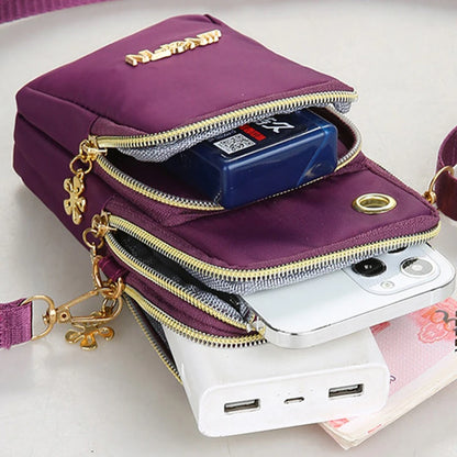 New Mobile Phone Crossbody Bags for Women – Fashion Female Shoulder Bag, Cell Phone Pouch with Headphone Plug, Large Capacity Wallet.